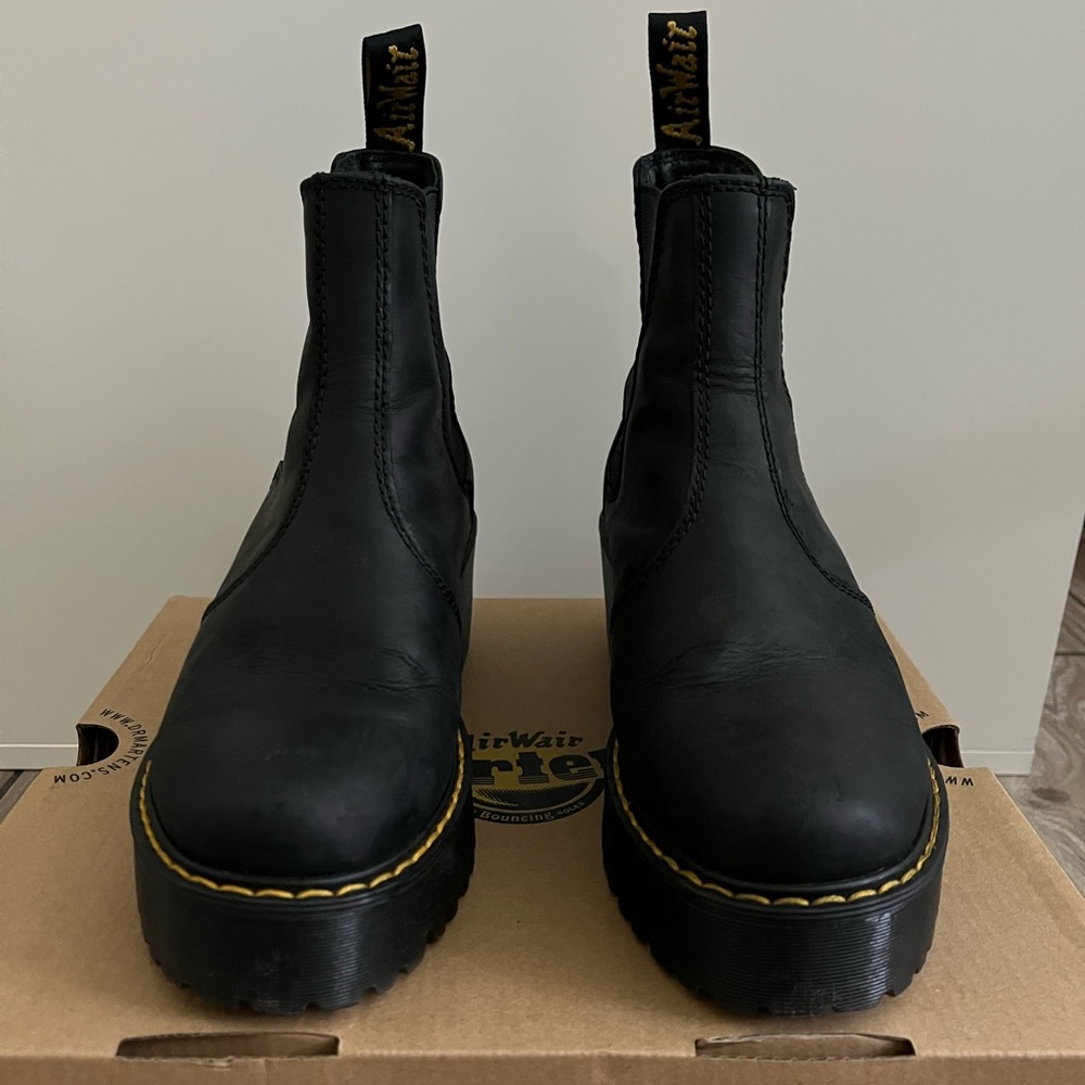Dr. Martens Rometty Wyoming Leather Platform Chelsea Boots - Picture 3 of 8